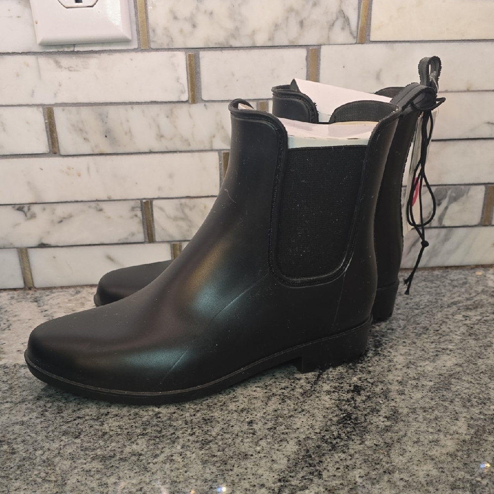 A New Day Women's Black Waterproof Duck Boots - "Chelsea"